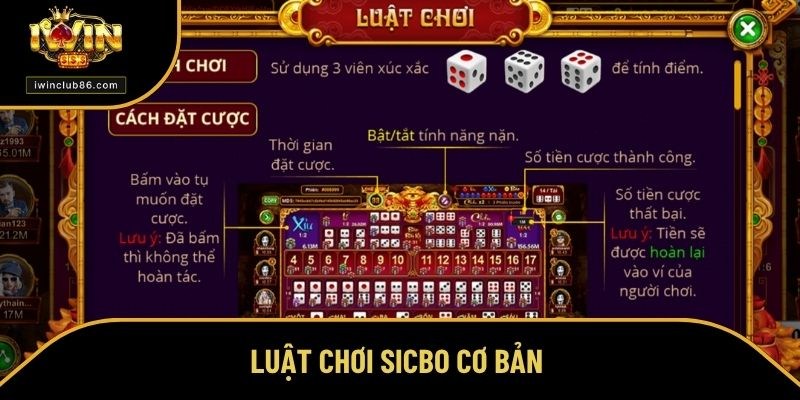 Luật Chơi Sicbo - Cẩm Nang Cơ Bản Cho Người Mới Bắt Đầu Luật chơi Sicbo cơ bản tại IWIN